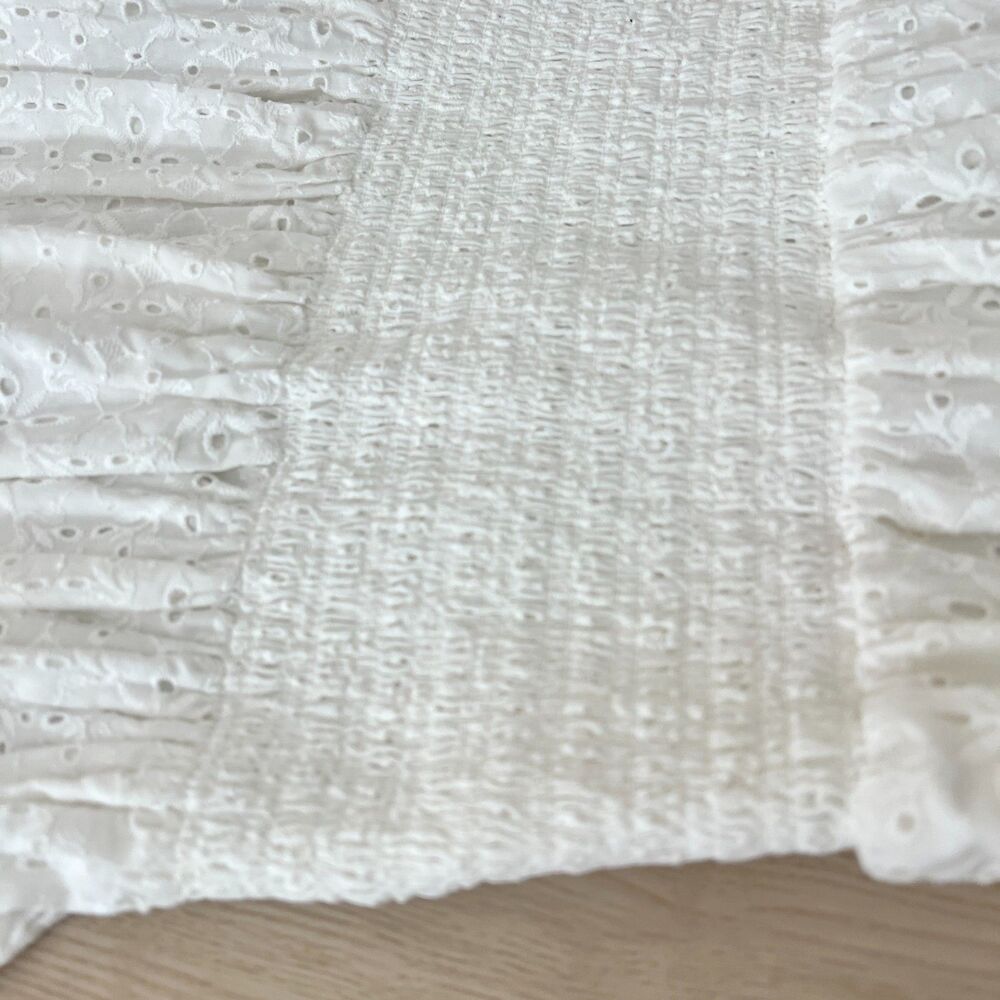 NWT Ramy Brook 100% Cotton Laurel White Eyelet Embroidered Retro Mini Dress XL - Picture 5 of 13